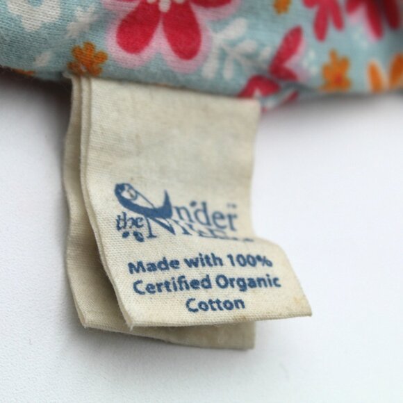 Under The Nile Organic Cotton Cloth Baby Doll Pink & Orange Flowers 9” Lovey Toy - Picture 3 of 6